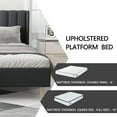 thumbnail image 7 of alazyhome Queen Size Upholstered Platform Bed Frame, Easy Assemble, Dark Grey, 7 of 7
