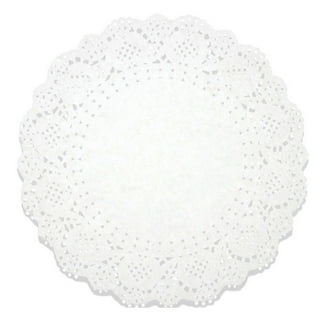 50PCS 3.5inch -13.5inch Assorted Sizes Round Paper Lace Table Doilies White  Decorative Tableware Placemats Mats