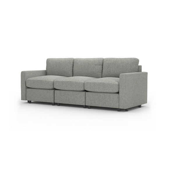 Sofá Sala Seccional Modular De 3 Plazas | Gris Niebla