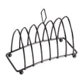 thumbnail image 1 of Lipstore Breakfast Toast Rack Baking Shelf with Ball Feet and Handle Bread Loaf Stand Black, 1 of 8