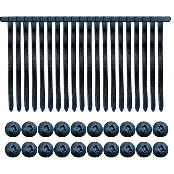 RKSTN 20 Pcs Attaches Fermeture à Glissière en Nylon Universal Cable avec Clips de Routage pour Métier à Tisser de Voiture, Nylon Robuste à Montage Poussoir Auto-Verrouillant Résistant aux UV Assortiment pour Construction, Électronique et Auto