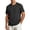 Black, variant on Sports Shirts Dqueduo Men's Short Sleeved Round Neck Elastic Breathable Top Casual Sports T-shirt Green S
