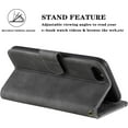thumbnail image 4 of Splicing PU Leather Case for iPhone SE(5G) 2022 iPhone 7 iPhone 8 iPhone SE 2020, Retro Vintage Durable Flip Folio Wallet Cover with Magnetic Closure Kickstand Card Slots - Gray, 4 of 14