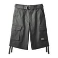 thumbnail image 2 of Ma Croix Pro Club Mens Cotton Twill Cargo Short Pants with Belt 30"-52", 2 of 4