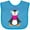 Turquoise, variant on Inktastic Cute Penguin, Baby Penguin, Penguin with Scarf Boys or Girls Baby Bib