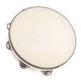thumbnail image 2 of 10 Inch Hand Held Tambourine Birch Metal Bell Percussion Educational Musical Instrument for Karaoke Party Kids Games, 2 of 4