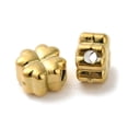 thumbnail image 3 of 20pcs 304 Stainless Steel Beads Clover Real 18K golden Plated 6.5x6.5x4mm Hole: 1.2mm, 3 of 4
