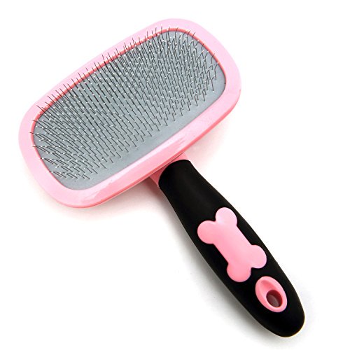 Cepillo grande para perros, cepillo para mascotas, cepillo para gatos, herramientas de aseo rosa Xemadio WHFLD79