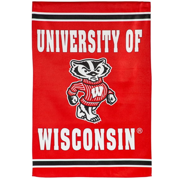 Wisconsin Badgers 28" x 44" Double-Sided Embossed Suede House Flag