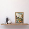 thumbnail image 3 of Meadow River Multicoloured Landscape Illustration Artwork Framed Wall Art Print A4, 3 of 4