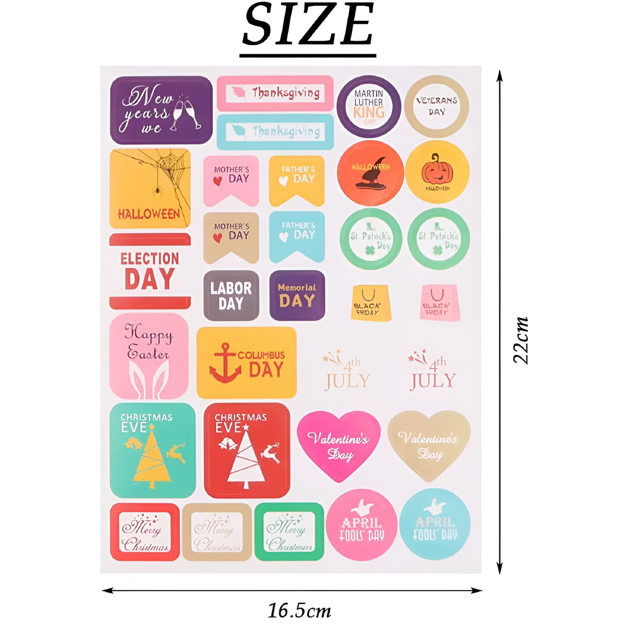 CCOCC 2026 New 24 Sheets Planner Stickers Monthly Tabs for Diy Calendar,Weekly Daily Planner Stickers Work Planning Budget Decals