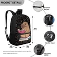 thumbnail image 5 of Uorisanigo Cute Capybara 17 Inch School Backpack Large Capacity Kids Backpack Casual Daypack Travel Backpacks Universal Fit Preschool Elementary Kindergarten Boys and Girls, 5 of 6