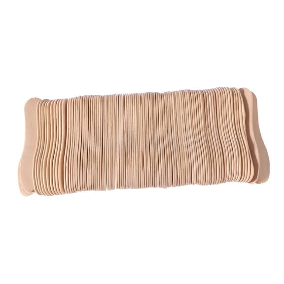ACDANC 100pcs Wooden Ice Cream Spoons Wood Taster Spoons Popsicle Paddles Spoon