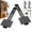 Black, variant on Pocket Door Slides,Pocket Slide Hinges for Installing Hidden Doors, Suitable for Cabinet Doors, Wardrobe Doors, Storage Cabinet Doors(Silver, 20in,Set 2)