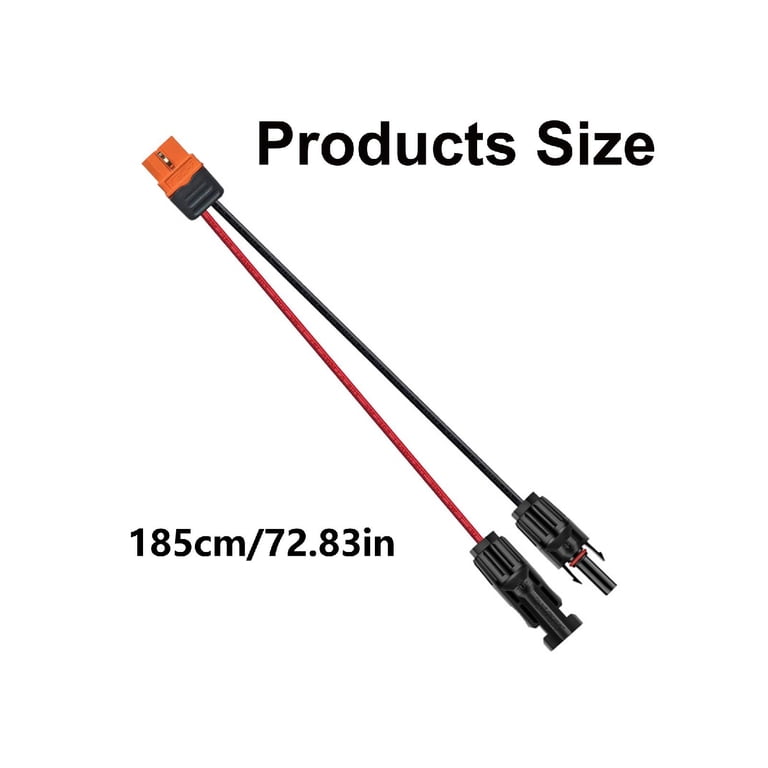 Câble Adaptateur XT60 12AWG 60cm – Connecteur Panneau Solaire IP68 étanche