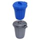 thumbnail image 4 of EeaseMX 2 botes de basura en miniatura, modelo de casa miniatura (plateado y azul), 4 of 8