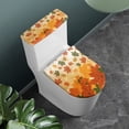 thumbnail image 2 of HELLHERO Maple Leaves Universal Bathroom Toilet Lid Cover Set Elastic Edge Elastic Bottom Stretch Fit Bathroom Toilet Cozy Set Fits All Toilet Shapes Bathroom Home Stays in Place 17"x21", 2 of 5