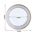 thumbnail image 3 of Balsa Circle 10 Round 9" White Disposable Dinner Plastic Plates Navy Blue Chord Trim Party Events Decorations, 3 of 8