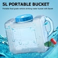 thumbnail image 5 of Yucurem 5L Water Bucket Barrel with Camping Water Bag for Barbecue Picnic Hiking Camping Kitchen Utensils (Blue), 5 of 8