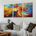 thumbnail image 2 of Nawypu Colored Swirl Canvas Painting Wall Art Abstract Posters and Prints Pictures for Living Room Home Decor wall pictures 12''x16''X3 Panels, 2 of 4