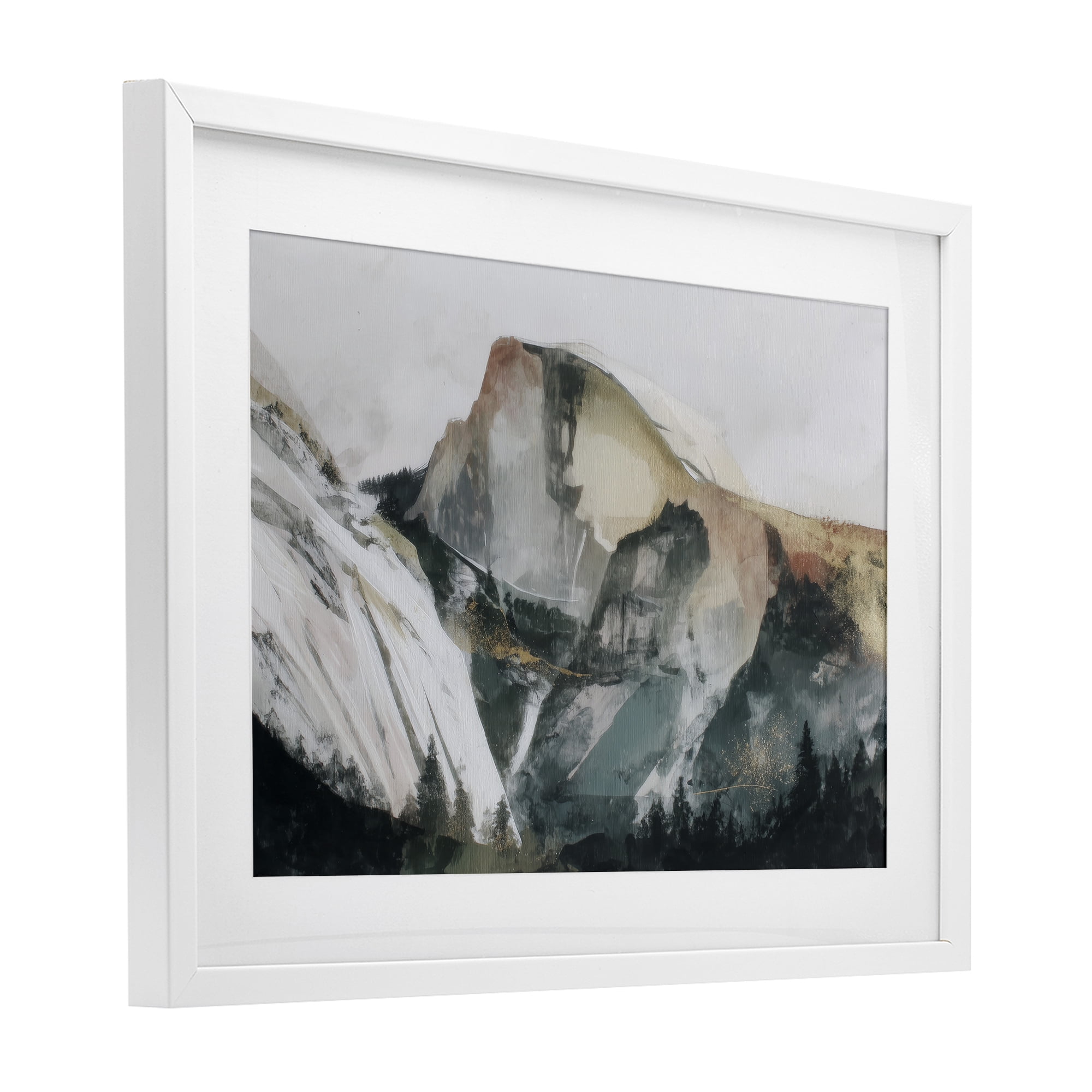 Stupell Industries Abstract Sierra Nevada Mountain White Framed Print Under Glass, design by Chromatic Storm Studio
