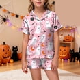 thumbnail image 2 of 2-3 Years Toddler Girls Short Sleeve Print Shirts Tops Pants Outfits Fall Pajamas Back To School Pajamas, 2 of 5