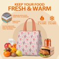 thumbnail image 5 of Mermaid Princess Sea Pattern Insulated Lunch Bag for Women & Adults,Large Portable Soft Cooler Lunch Bag,Thermal Food Storage Tote with Pearl Cotton,8.66L,8.75x5.75x9.5 Inch, 5 of 6
