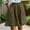 #0083-Army Green, variant on Women Summer Cotton Linen Shorts Casual Loose Elastic Waist Fashion Pleated Boho Beach Cover Up Shorts
