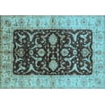 thumbnail image 1 of Ahgly Company Indoor Rectangle Oriental Light Blue Traditional Area Rugs, 4' x 6', 1 of 4