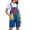 Blue, variant on Little Boys Girls Color Bloc𝗄 Suspender Pants Overalls Adjustable Straps Jumpsuit Cotton Cute Rompe𝗋s with Pockets Children’s Summer Shortalls Back-to-School Kids Overalls