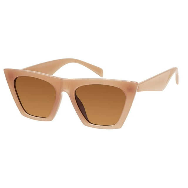 Lentes de Sol Mosanana Ojo de Gato Beige para Mujer con Protección UV400