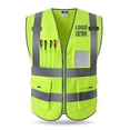 thumbnail image 4 of Chaleco reflectante de seguridad, color brillante con tiras reflectantes - Cremallera frontal, XL Shiny Green kusrkot Chaleco de seguridad para ropa de trabajo, 4 of 8