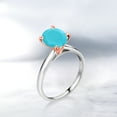 thumbnail image 4 of Gem Stone King 1.50 Ct Oval Green Turquoise 10K White and Rose Gold Ring (Size 8), 4 of 4