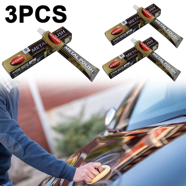Limpiador Pulido Pasta Limpieza Metales para Automóviles Motocicletas (oro 100 G)
