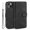 Black, variant on Flip Folio Case for iPhone 14 6.1" 2022, Anti-scratch Vintage Leather Wallet Case [Card Slots Cash Pocket] Kickstand Anti-drop Detachable Strap Full-protective Business Case, Black
