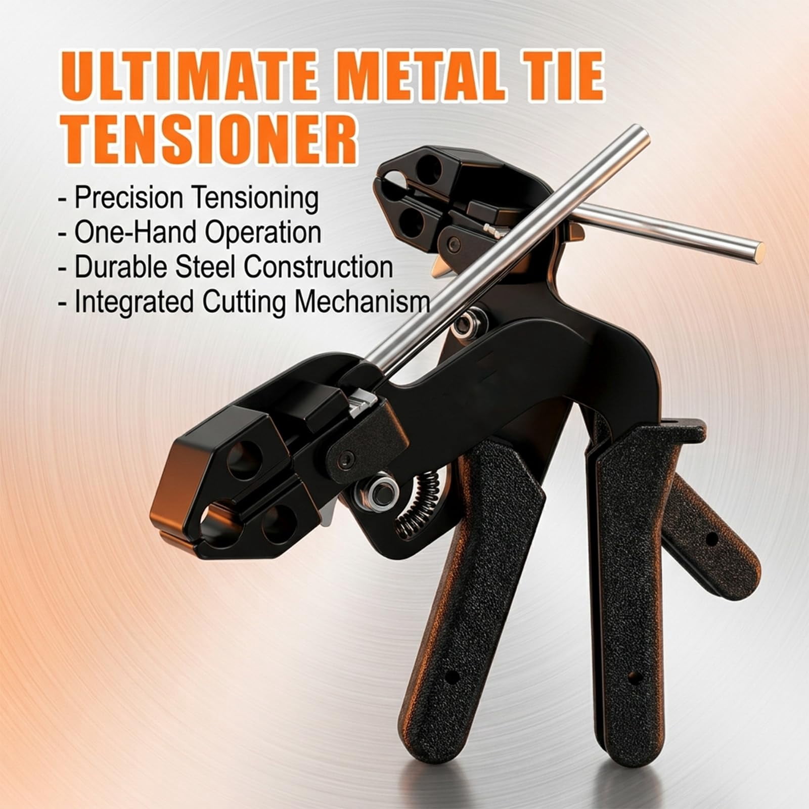 Stainless Steel Cable Tie Tool, Stainless Steel Cable Tie Gun Metal Zip Tie Tool for Fence Post Repair Kit