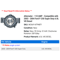 thumbnail image 2 of Alternator - 110 AMP - Compatible with 2003 - 2004 Ford F-250 Super Duty 6.0L V8 Diesel, 2 of 4