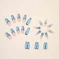 thumbnail image 4 of FCOGIN Long, Coffin, 24 Pieces, Blue, Pink, Heart, Comic, Acrylic False Nail, Press on Nail, 4 of 6