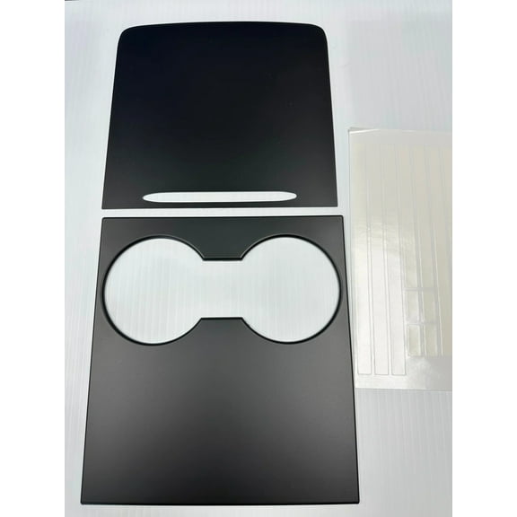 Tesla Model 3, Y Matte Black Center Console Cover, ABS, Metal, 2021-2024