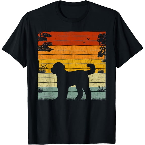 Goldendoodle Dog Lover Retro Style Vintage Goldendoodle Dog T-Shirt men and women can wear, black, white, gifts