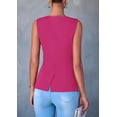 thumbnail image 2 of Chaleco PRETTYGARDEN de Verano sin Mangas con Botones Rojo Rosa Talla Grande, 2 of 8