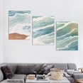 thumbnail image 4 of Shadudu Wave Beach Sky Canvas Wall Art Triptych Set for Home Office Decor, 12x16 Inches, Unframed 12"x16"x3pcs, 4 of 6
