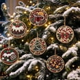 thumbnail image 4 of Lucahom DIY Christmas Ornament Kit, 6 Pcs Wood Hanging Ornaments with Holiday Sweets Design, Holiday Tree Decorations for Kids Adults Family, Xmas Party Decor, 3.54 in, 1 Set, 4 of 6