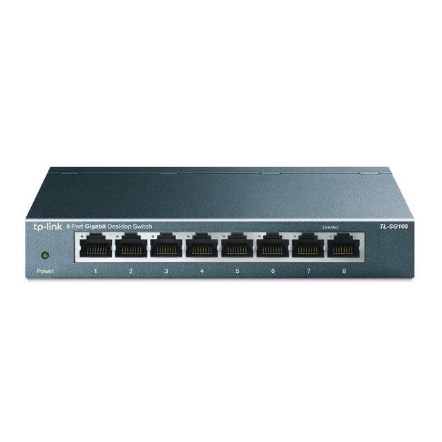 TP-Link TL-SG108 Switch de Escritorio, 8 Puertos 10/100/1000Mbps