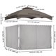 thumbnail image 3 of Yescom 2-Tier Replacement Canopy Top with Sidewall UV Protection Outdoor Camping Home, 3 of 10