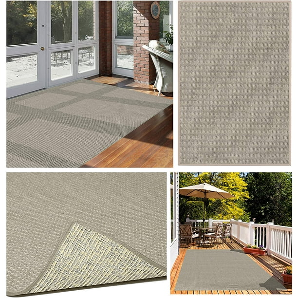 3' x 10' Dove, Waffle Pattern Indoor/Outdoor ECOFriendly DuraKnit