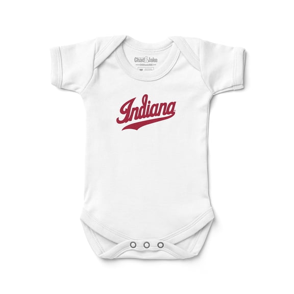 Newborn & Infant Chad & Jake White Indiana Hoosiers Bodysuit