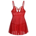thumbnail image 6 of KISSGAL Lingerie Set for Women Sexy Babydoll Chemise Nighty Lace Mesh Teddy V Neck Sleepwear, 6 of 7