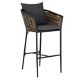 thumbnail image 2 of Banco de Bar Exterior Tulum Taburete Rattan Sintentico Estructura Metal Todo Tipo Clima Grupo Microtec  terraza Patio Resistencia UV y Salina Barstool, 2 of 6
