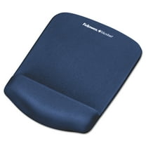 PlushTouch Mouse Pad with Wrist Rest Foam, Blue, 7 1/4 x 9-3/8
